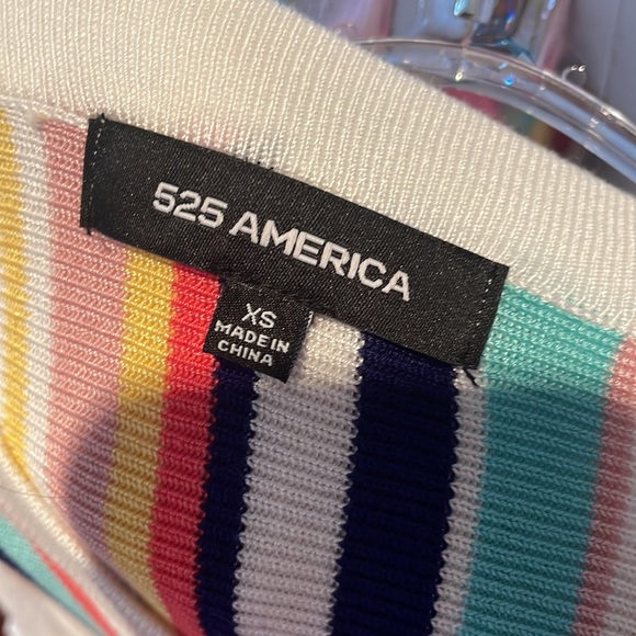 525 America rainbow stripe mini dress. Size XS. Worn once - Picture 3 of 3